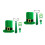 2Ensembles Costume Vert Saint Patrick Chapeau Cravate Décor Festif 4