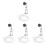 4Pièces Micro Lampe Signal Multicolore Décor DIY Maquette Train 1