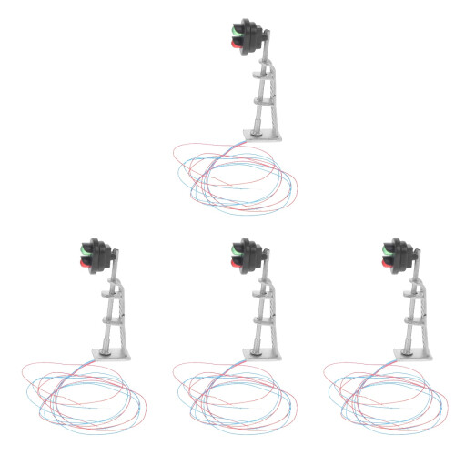 4Pièces Micro Lampe Signal Multicolore Décor DIY Maquette Train