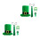 2Ensembles Costume Vert Saint Patrick Chapeau Cravate Décor Festif 7