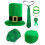 2Ensembles Costume Vert Saint Patrick Chapeau Cravate Décor Festif 9