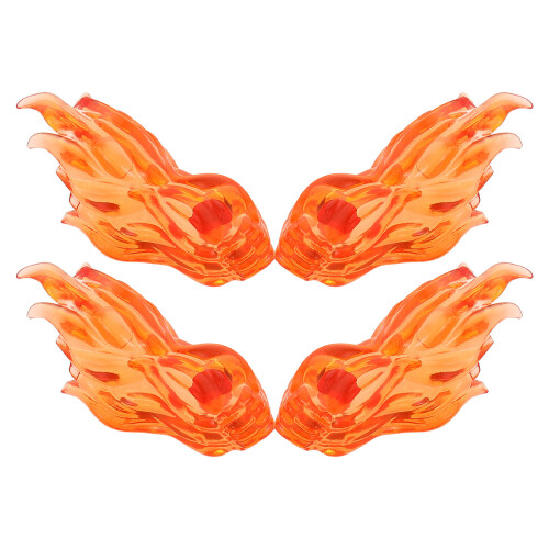 8Stk Action Figuren Feuer- Mini Bausatz Orange Kunststoff 2