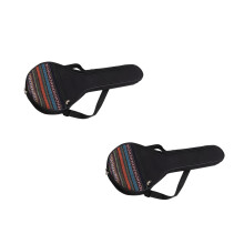 2St Zwarte Non-Woven Banjo Tas 4 Snaren Met Verstelbare Schouderband