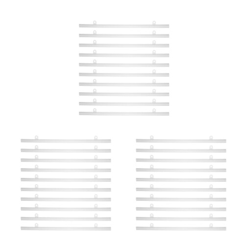 30Pièces Rails PVC Blancs Pour Affichage, Idéal Murs Commerce