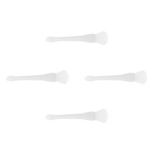 4Stk Weicher Silikon Gesichtspinsel Dualend Masken Spatel Weiß