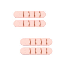 4Pièces Fixations Adhésives Rose Pour Organiser Câbles
