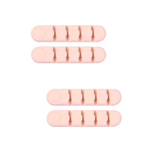 4Pièces Fixations Adhésives Rose Pour Organiser Câbles