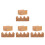 8Pièces Support Sushi Bois Marron Stable Pour Buffet Diner 5