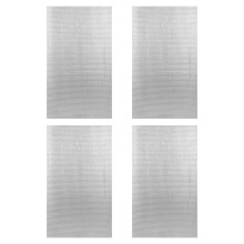 4Pièces Tapis Anti-Bruit Isolation Thermique Argent