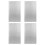 4Pièces Tapis Anti-Bruit Isolation Thermique Argent 1