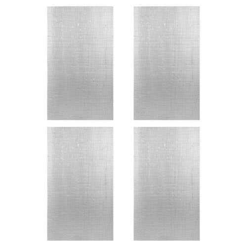4Pièces Tapis Anti-Bruit Isolation Thermique Argent