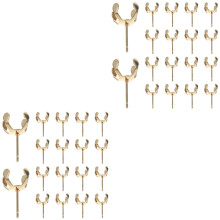 40Stk Ohrstecker Rohlinge Goldfarbig Für DIY Schmuck