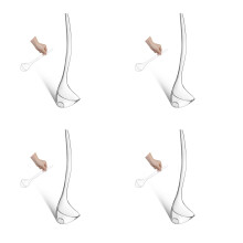4Stk Küchen Suppenkellen Kunststoff Transparenter Servierlöffel