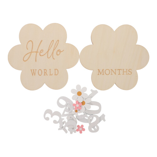 2Ensembles Décorations Bois Bébé Signes Éclatants Pour Photographies 1