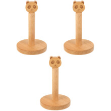 3Pièces Support Rouleau Papier Bois Durable Couleurs Variées Maison