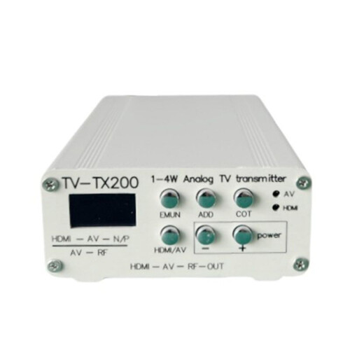 TV-TX200 VHF/UHF Analog TV Transmitter Support HD/AV Input Analog Signal Transmitter with GP Antenna EU Plug 2
