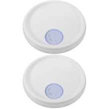 2Pcs White Plastic Gallon Bucket Leak-Proof Lid for Paint and Storage