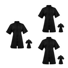 3Pcs Black Fiber Grooming Apron for Dog Cat Barber Shirts with Pockets
