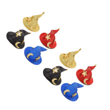 8St Zwarte Mini Hoed Haarclip Stof Voor Kinderen Halloween Party