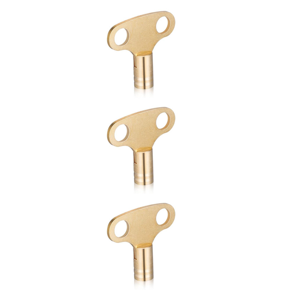 3Pcs Lightweight Metal Radiator Keys Golden Plumbing Bleed Valve Tools 3702850839157
