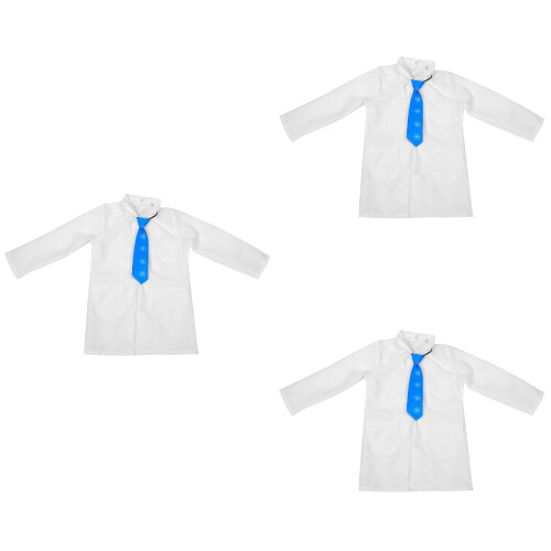 3Sets Kinder Arztkostüm Mit Weiß Polyester Atmungsaktiv