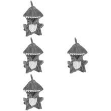 4Stk Niedliche Puppenkleidung Haifisch Gestalt Plüsch Grau