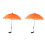 2Stk Stroller Uv-Schutz Orange Mit Klemme Für Kinderwagen 1