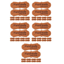 250Stk Leder Häkel Handmade Tags Für DIY Kleidung Helle Labels
