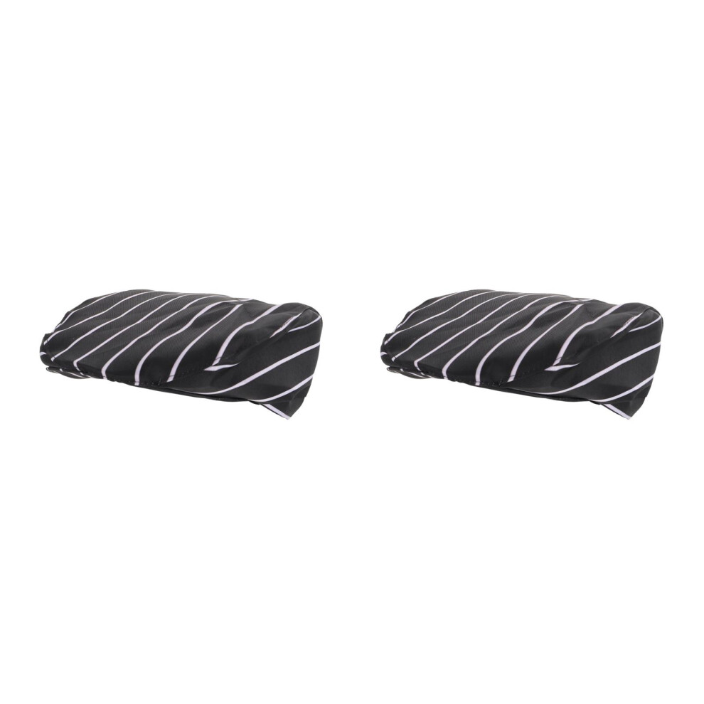 2Pcs Unisex Black Chef Berets Cotton Kitchen Hats For Restaurant Staff 3702850869376
