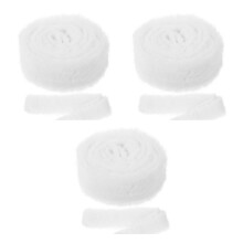 3PiÚces Bordure Fourrure Synthétique Blanche Douce Pour Décoration DIY