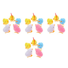 20Pièces Poulets En Peluche Réaliste Jouet Pour Enfants À Remontoir
