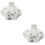 2Pcs Ceramic Lower Vase Light Grey Artistic Flower Display for Room 1