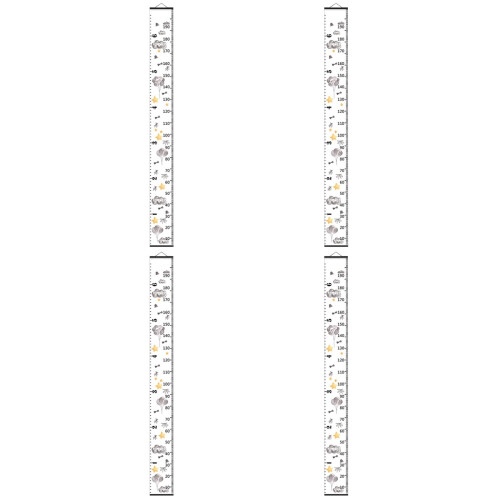 4St Wand Groeimeter Donkergrijs Meten