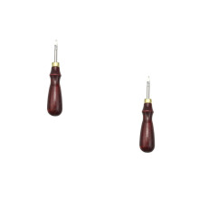 2Pièces Trancheur Ébauchoir Bois Marron Pour Couture Du Cuir