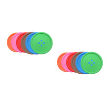 12Pièces Sous-Verres Isolants Silicone Rond Antidérapant Pour Bureau