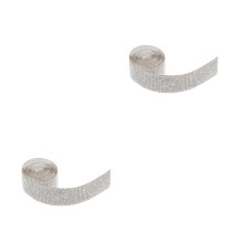 6Rolls Self-Adhesive Diamond Strap Silver Ribbon for Craft Supplies