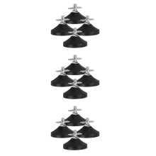 12Pcs Black Rubber Steel Leveling Feet for Foosball Tables Heavy Duty