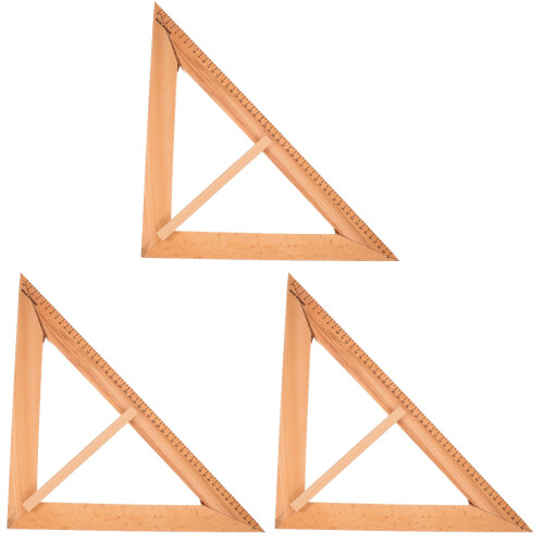 3Pcs Teaching Triangle Rulers Multi-Functional Geometry Tools 2