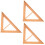 3Pcs Teaching Triangle Rulers Multi-Functional Geometry Tools 7