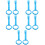 10Pcs Infant Pull Rings Blue Multi-Use Crib Hand Holders for Toddlers 8