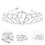 4Stk Silberne Brautkrone Aus Legierung, Hochzeits-Accessoire 10