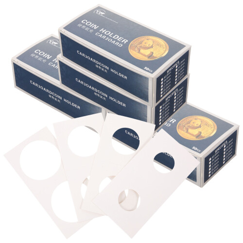 Papier Münzhalter Weiß Münzorganizer Transparenter Münzschutz 2