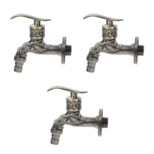 3Stk Mehrzweck Wandhahn Vintage Dunkelbraun Außen