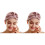 2Pcs Red Hair-Drying Hat Fast Dry Soft Comfortable for Home Use 1