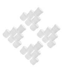 24Pcs Reusable White Plastic Paint Buckets with High-Sealing Lids