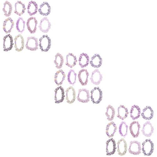 36Stk Elastische Haargummis Lila Stretchy Haarband Deko Für Mädchen