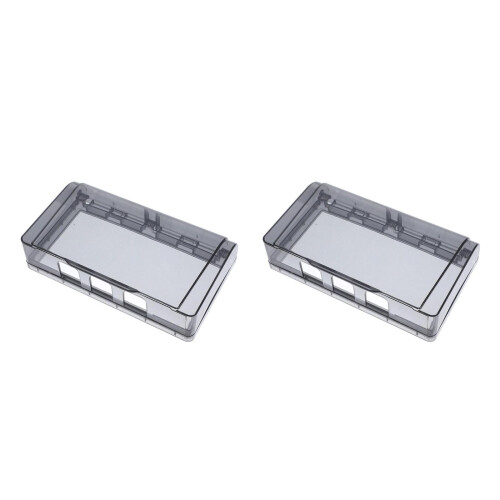 2Pièces Cache- Prise Étanche ABS Gris Protection Murale