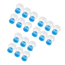 18Pcs DIY Blue Plastic Snow Globe Display Domes for Christmas Decor