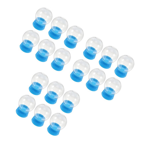 18Pcs DIY Blue Plastic Snow Globe Display Domes for Christmas Decor