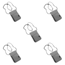 5Stk Praktische Reisetasche Herren Zipper Kartenetui Dunkelgrau